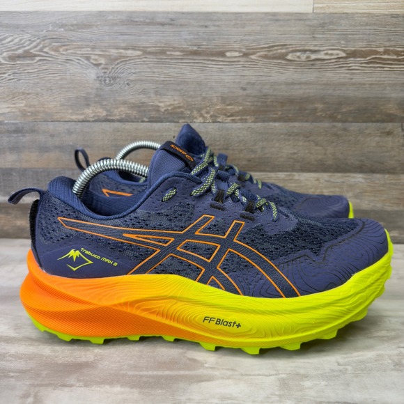 Asics Other - Asics Trabuco Max 2 Mens Size 9 Trail Running Shoes Navy Orange 1011B606 EUC